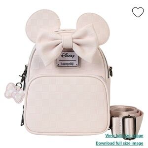 Loungefly Minnie Mouse checkered convertible mini backpack & crossbody